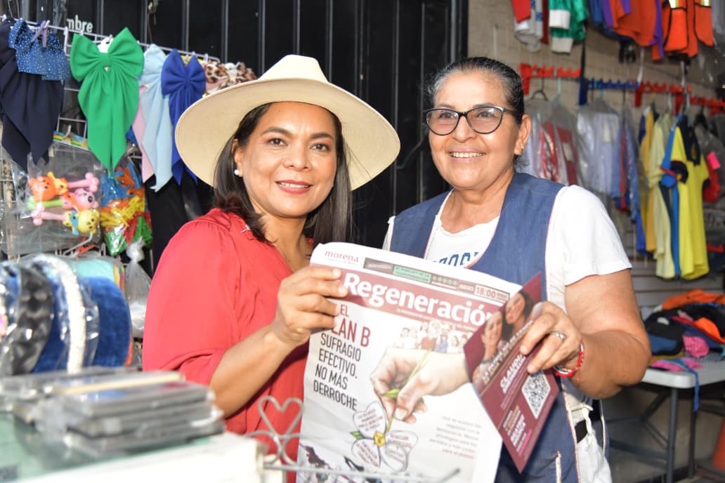 Beatriz Mojica lleva mensaje de defensa de la soberanía nacional a la colonia Progreso